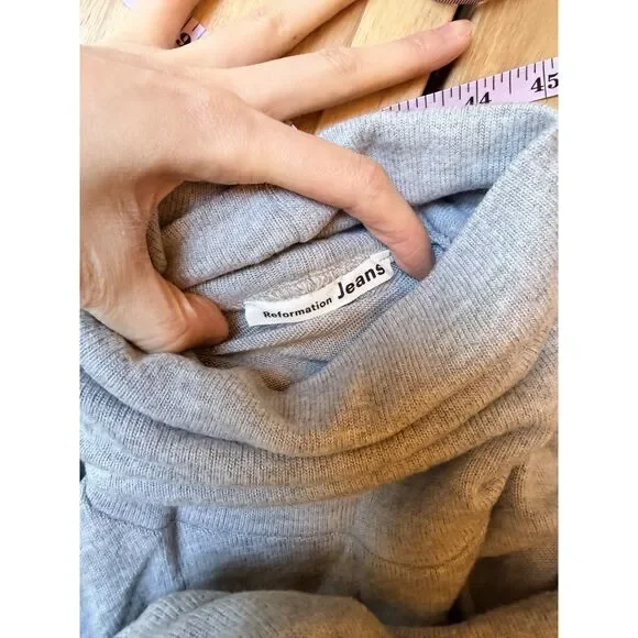 Reformation Jeans Turtleneck Sweater Dress XS Gray - Picture 6 of 7